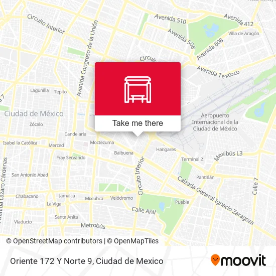 Oriente 172 Y Norte 9 map
