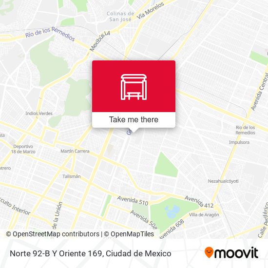 Norte 92-B Y Oriente 169 map