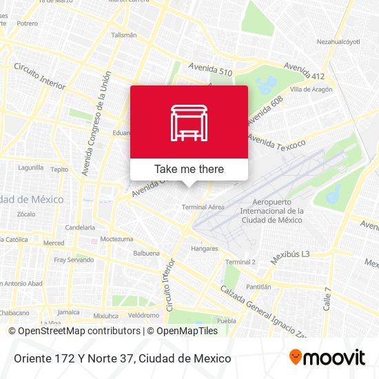 Oriente 172 Y Norte 37 map