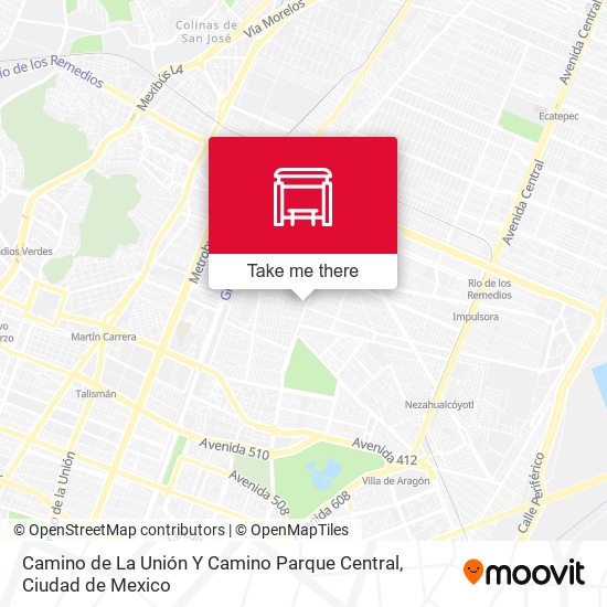 Camino de La Unión Y Camino Parque Central map