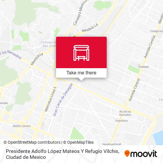 Mapa de Presidente Adolfo López Mateos Y Refugio Vilchis