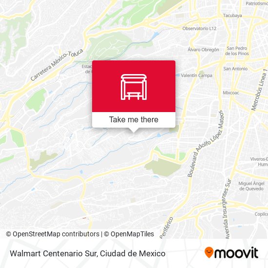 Walmart Centenario Sur map