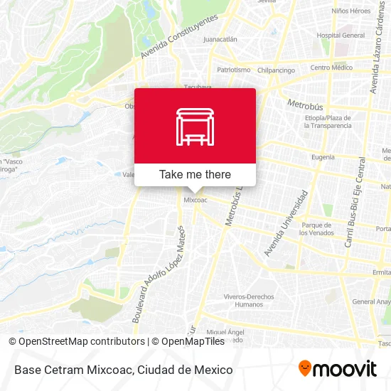 Mapa de Base Cetram Mixcoac