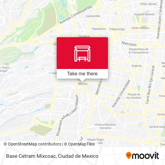 Mapa de Base Cetram Mixcoac