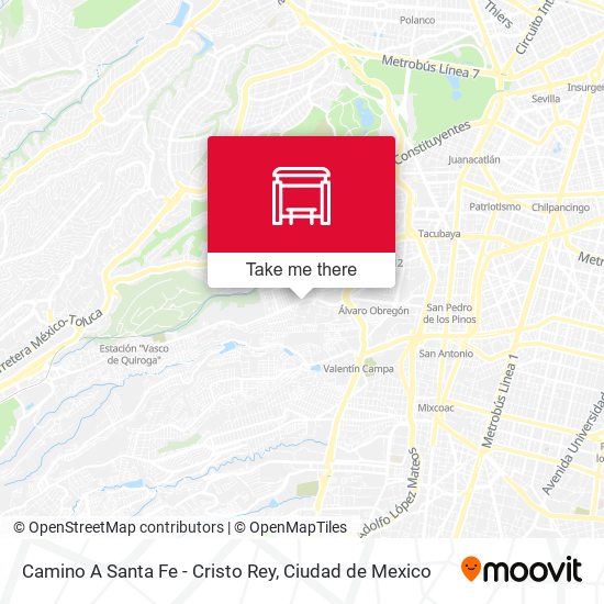 Camino A Santa Fe - Cristo Rey map