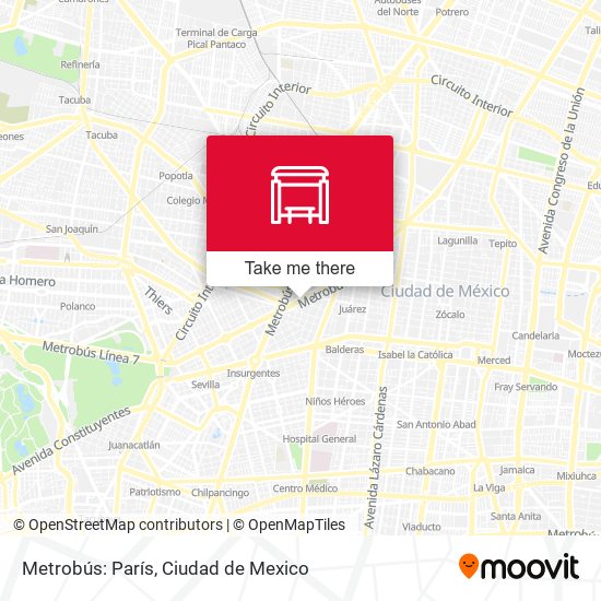 Mapa de Metrobús: París