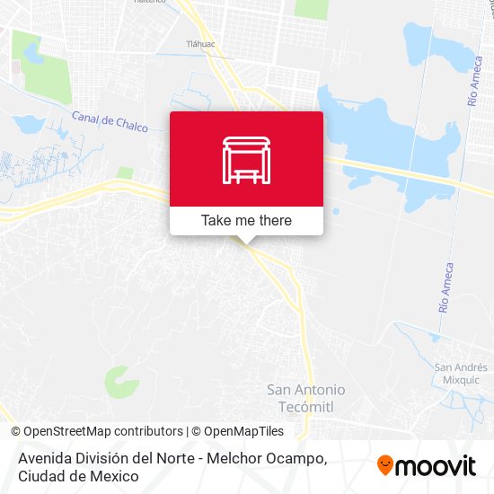 Avenida División del Norte - Melchor Ocampo map