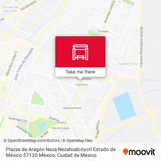 Plazas de Aragón Neza Nezahualcóyotl Estado de México 57120 México map