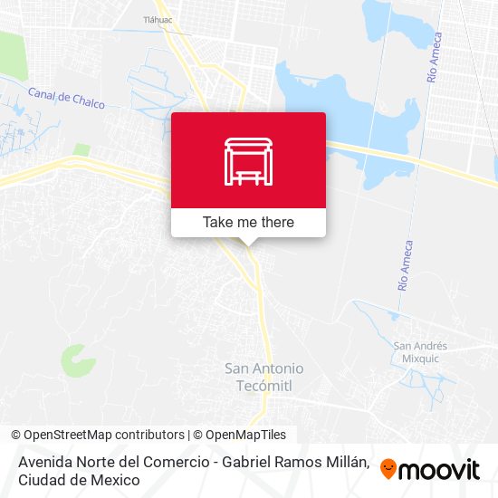 Avenida Norte del Comercio - Gabriel Ramos Millán map