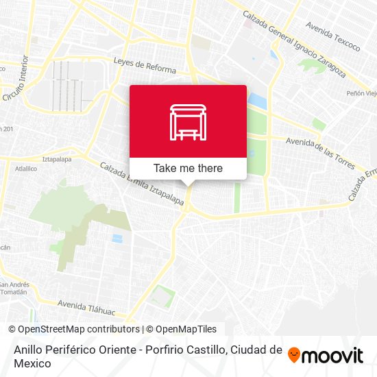 Mapa de Anillo Periférico Oriente - Porfirio Castillo