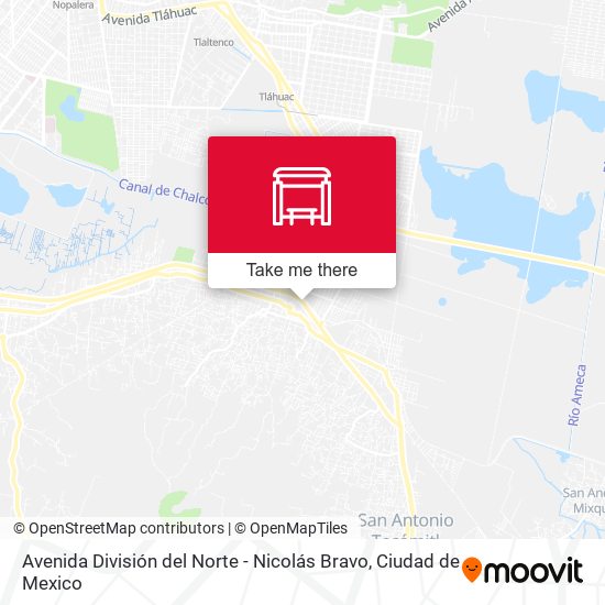 Avenida División del Norte - Nicolás Bravo map