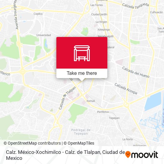 Calz. México-Xochimilco - Calz. de Tlalpan map