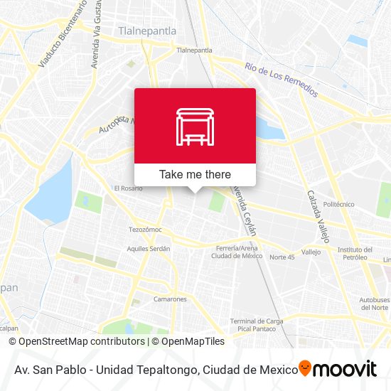 Av. San Pablo - Unidad Tepaltongo map