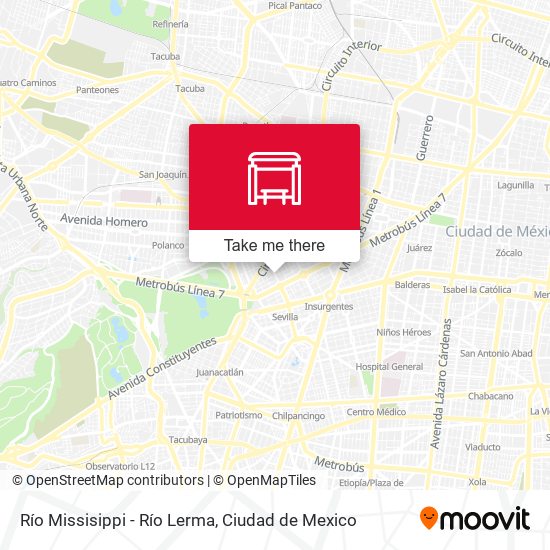 Mapa de Río Missisippi - Río Lerma