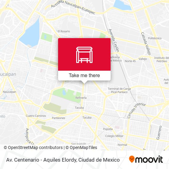 Av. Centenario - Aquiles Elordy map