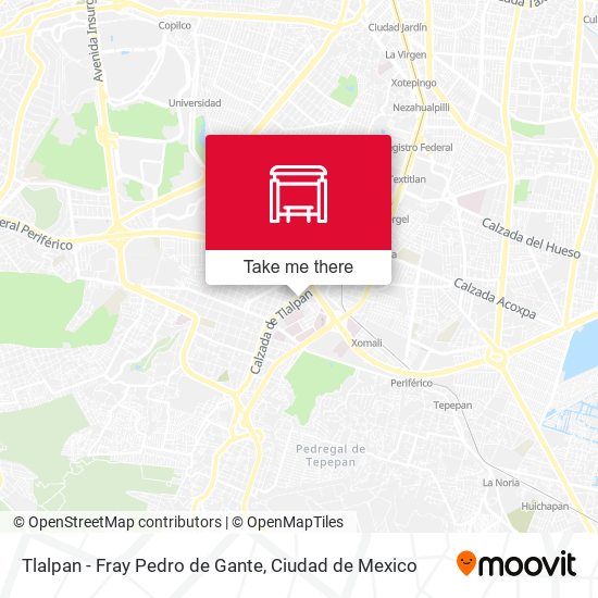 Tlalpan - Fray Pedro de Gante map