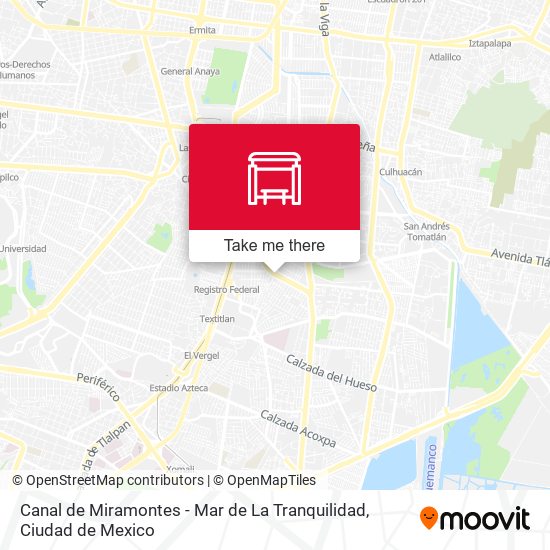 Canal de Miramontes - Mar de La Tranquilidad map