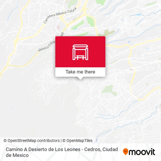 Camino A Desierto de Los Leones - Cedros map