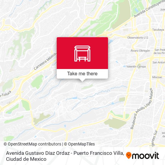 Avenida Gustavo Díaz Ordaz - Puerto Francisco Villa map
