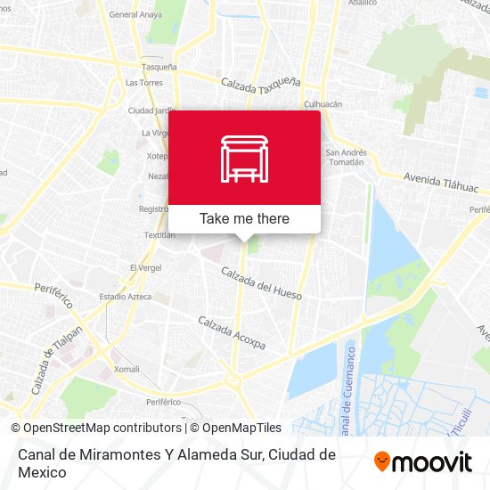 Canal de Miramontes Y Alameda Sur map