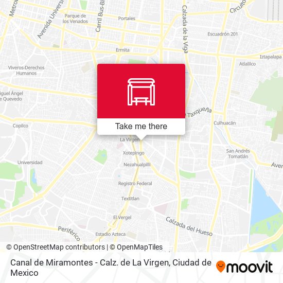Mapa de Canal de Miramontes - Calz. de La Virgen