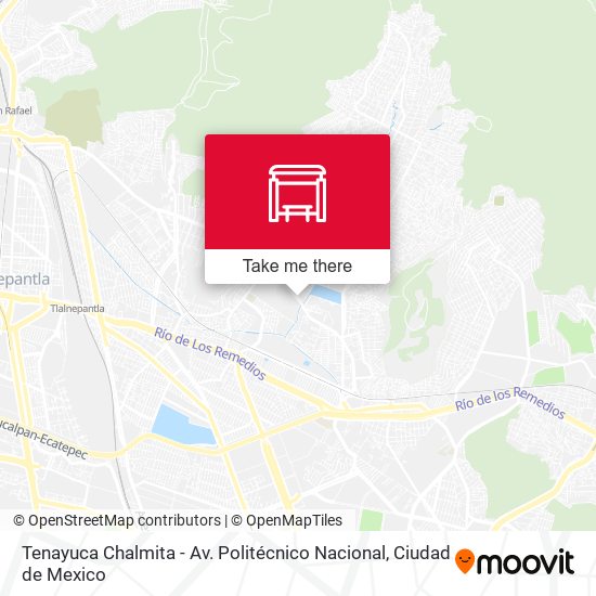 Mapa de Tenayuca Chalmita - Av. Politécnico Nacional