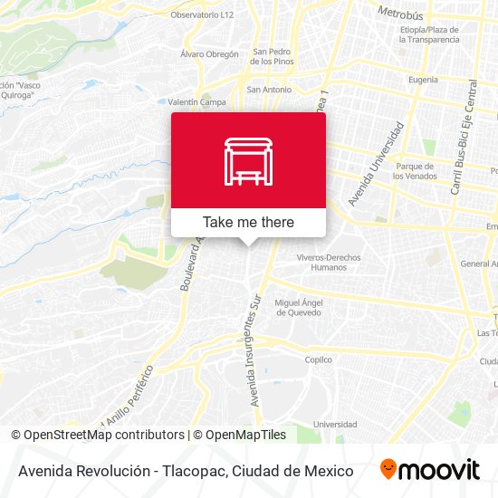 Mapa de Avenida Revolución - Tlacopac