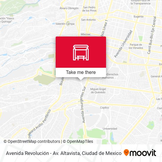 Mapa de Avenida Revolución - Av. Altavista