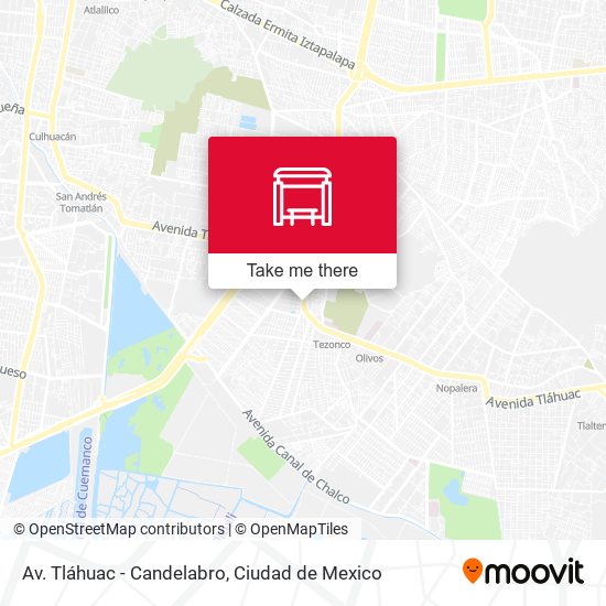 Mapa de Av. Tláhuac - Candelabro