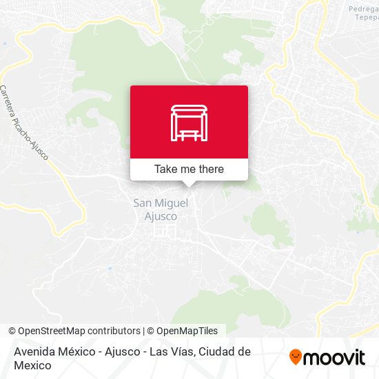 Avenida México - Ajusco - Las Vías map