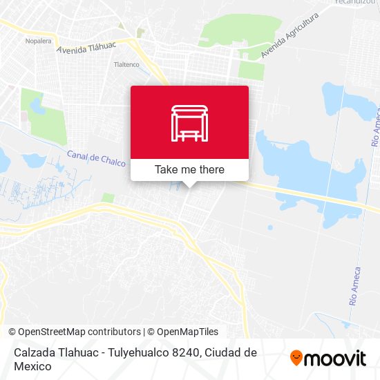 Calzada Tlahuac - Tulyehualco 8240 map