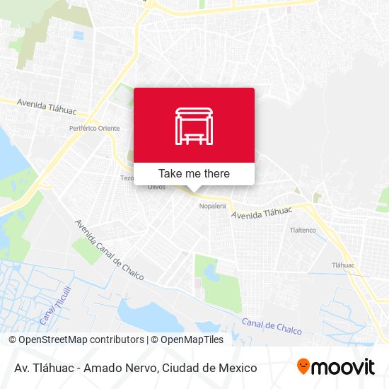 Av. Tláhuac - Amado Nervo map