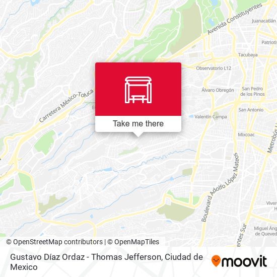 Mapa de Gustavo Díaz Ordaz - Thomas Jefferson