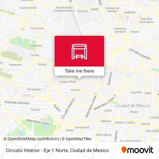 Circuito Interior - Eje 1 Norte map