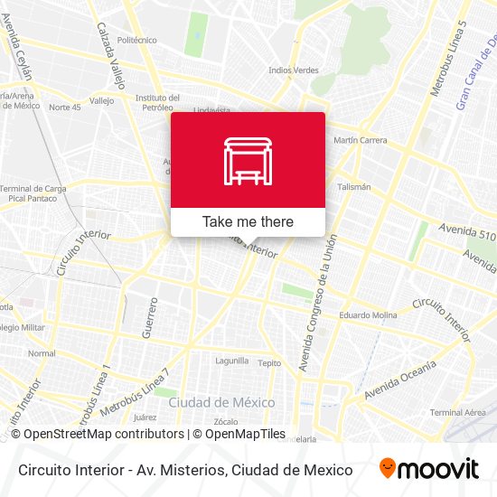 Circuito Interior - Av. Misterios map