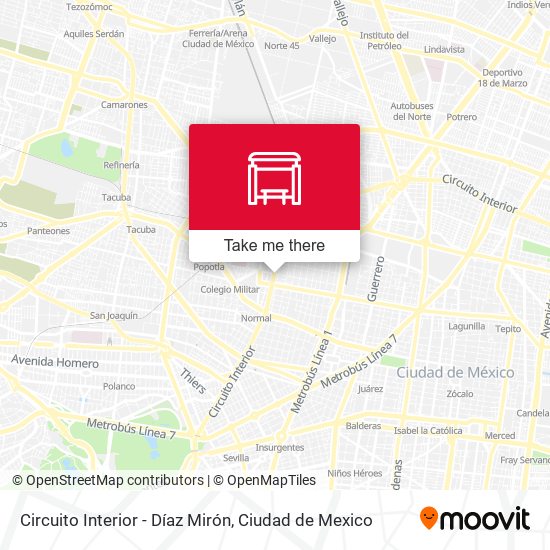 Circuito Interior - Díaz Mirón map
