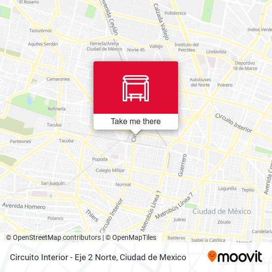 Circuito Interior - Eje 2 Norte map