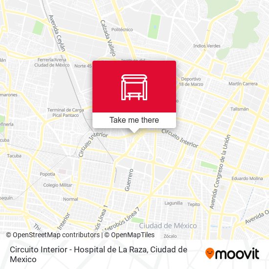 Circuito Interior - Hospital de La Raza map