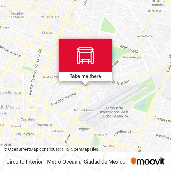 Circuito Interior - Metro Oceanía map