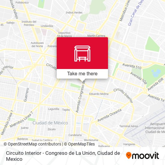 Circuito Interior - Congreso de La Unión map