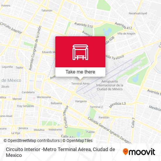 Circuito Interior -Metro Terminal Aérea map