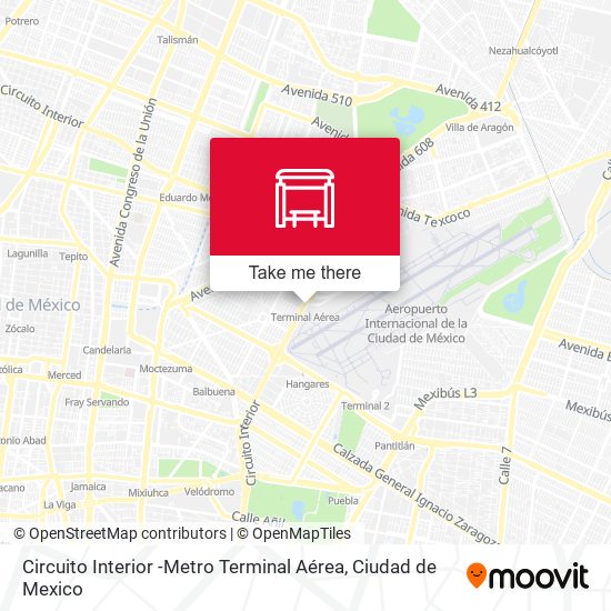 Mapa de Circuito Interior -Metro Terminal Aérea