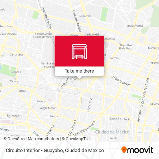 Circuito Interior - Guayabo map