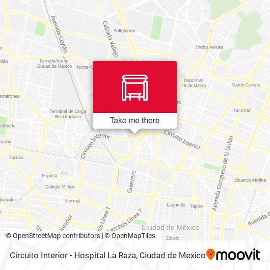 Circuito Interior - Hospital La Raza map