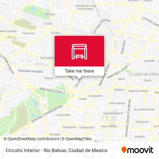 Mapa de Circuito Interior - Río Balsas