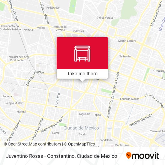 Juventino Rosas - Constantino map