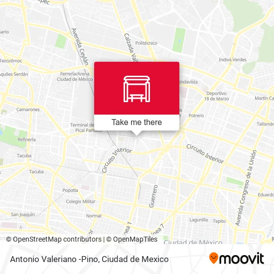 Antonio Valeriano -Pino map