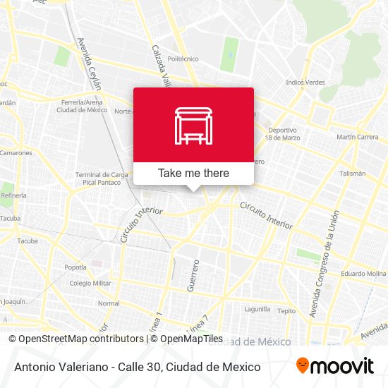 Antonio Valeriano - Calle 30 map
