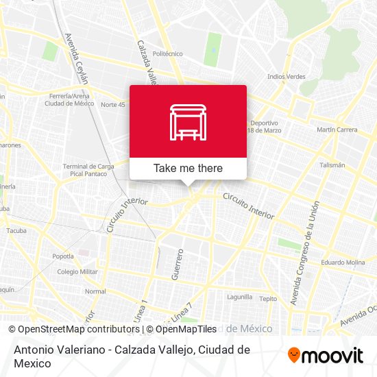 Antonio Valeriano - Calzada Vallejo map