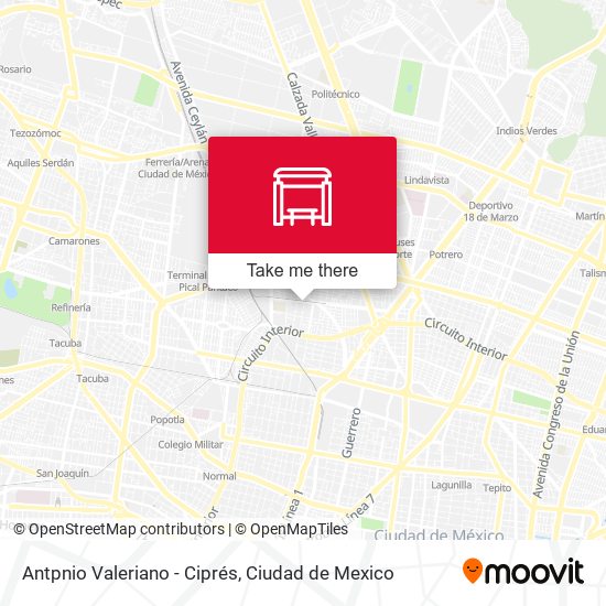 Antpnio Valeriano - Ciprés map